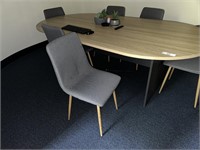 Oval Shaped Meeting Table 2.5m x 1.2m