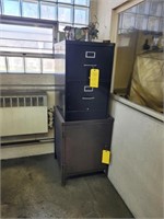 METAL CABINET, FILING CABINET & MISC CONTENTS