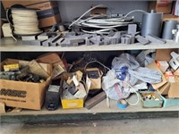 2 WOOD CABINETS & MISC CONTENTS