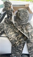 Camo Kids Army XS Clothing with Matching Bear