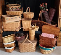 Large Variety Lot of Wicker Baskets