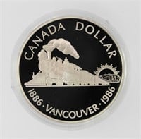 1986 Train Silver $ Gem Proof Canada