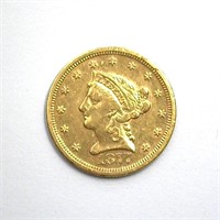 1877-S Gold $2.50 AU/UNC Only 35400 Minted Rare