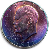 1971-S Silver Ike GEM++ UNC Awesome Color