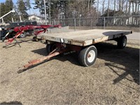 8'x16' flat rack wagon w/hyd hoist