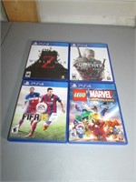 Lot of 4 PS4 Games, FIFA, World War Z, Lego