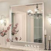 Keonjinn Brushed Nickel Mirror For Bathroom 36â€