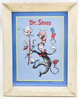 Framed Cat in the Hat Poster, Dr. Seuss