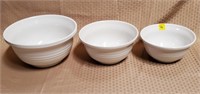 Set of Stoneware Mixing Bowls