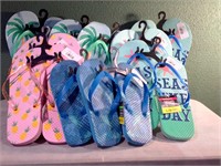 Lot of 10 New pairs of Flip Flops