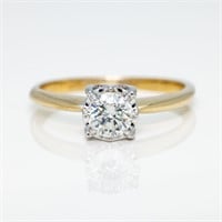 Vintage14kt Gold Diamond Solitaire Engagement Ring