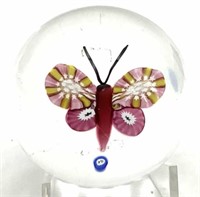 John Deacons Glass Butterfly Paperweight
