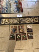 Wall decorations 6 pieces