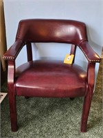 LEATHER TYPE ARM CHAIR
