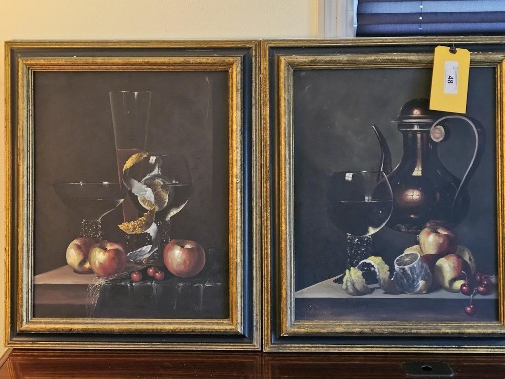 PAIR OF OIL ON CANVAS PAINTINGS BY HUNGARY ARTIST