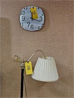 MODERN FLOOR LAMP AND BATTERY OPT. CLOCK