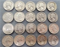 20 - Washington Quarters (90% Silver)