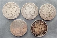 5 - Morgan Dollars 90% (1880-1921)