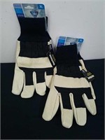 Two new extra large pairs of leather gloves with