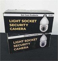 Two light socket security cameras