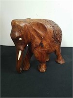 10x 9 in carved wooden elephant