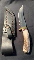 New 10” Stag Mountain Hunter Knife with Sheath