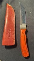 New 9” Realfile Hunter Wood Handle Knife With