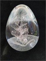 3.5 in glass egg paper weight please preview