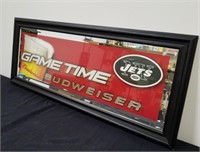 Framed game time Budweiser mirror 16x 39.5 in