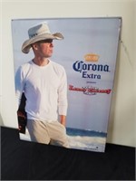 Metal Corona Extra Kenny Chesney sign 24x 18.5 in