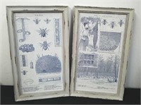 Two vintage 9x15 in Bee pictures