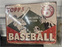 New Topps Baseball Metal Sign