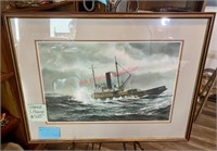 Signed and Numbered Steve Mayo Ship Print (back