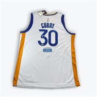 Steph Curry Signed Authentic White NBA Jersey COA