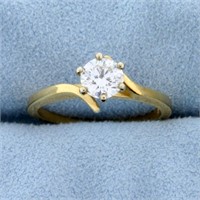 Over 1/2ct Diamond Solitaire Engagement Ring in 14