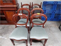 8 Period Timber Balloon Back Chairs