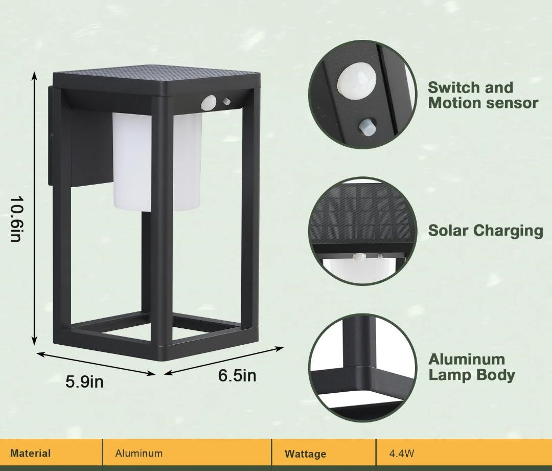 2- Inowel Solar Outdoor Wall Light LED Lantern 197