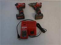Milwaukee 12v impact, driver, batteries, charger