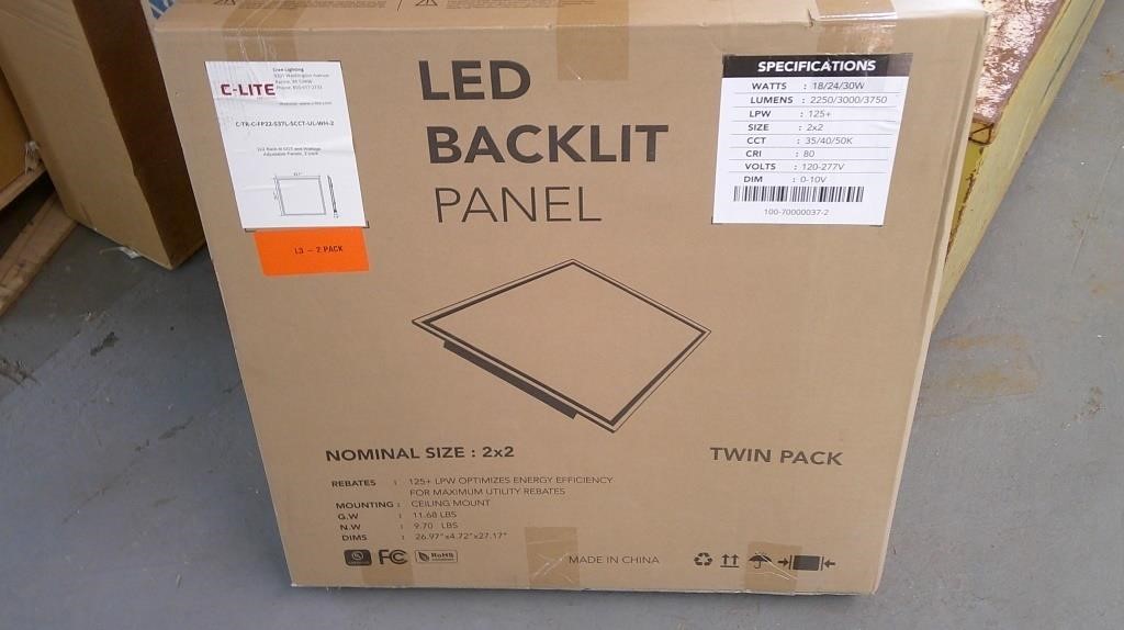 2x2 LED backlit panel