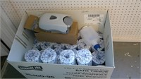soap dispensor, toilet paper (52 rolls)