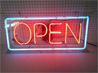 neon OPEN sign