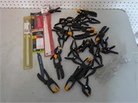 clamps, sawzall blades, hacksaw blades