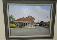 Painting of Rock Hill's Four Way Station