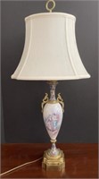 Porcelain Cloisonné Urn Lamp 28 “