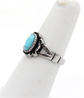 Ogallala Sioux Sterling & Turquoise Ring