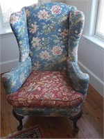 FLORAL WINGBACK CHAIR