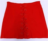 Red Fashion Nova Tie Back Skirt