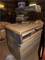 Craftsman radial arm saw and cabinet