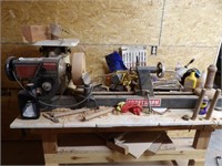 Craftsman 38" lathe and tools