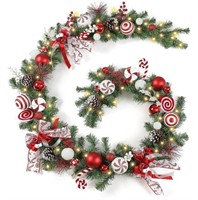 Christmas Wreath for Front Lighted